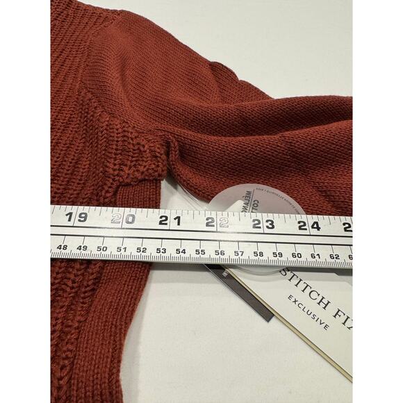NEW RD Style Stitch Fix Josslyn V-Neck Sweater XL Burnt Orange Cotton Blend NWT - Picture 11 of 15